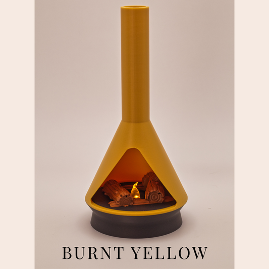 Miniature Mid Century Modern Fireplace Tea Lamp