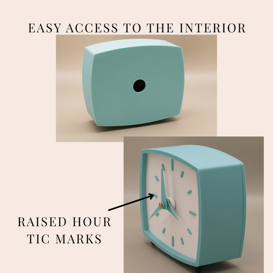 Mid Century Modern Rectangular Desk Clock