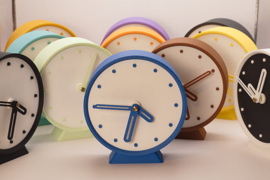 Mid Century Modern Round Face Desk Clock