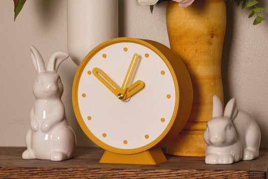 Mid Century Modern Round Face Desk Clock